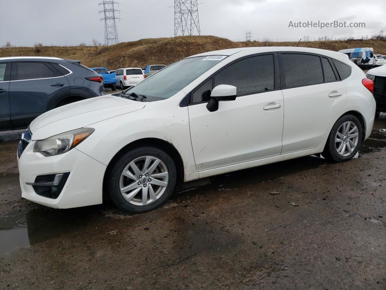 2016 Subaru Impreza Premium White vin: JF1GPAB65G8349626