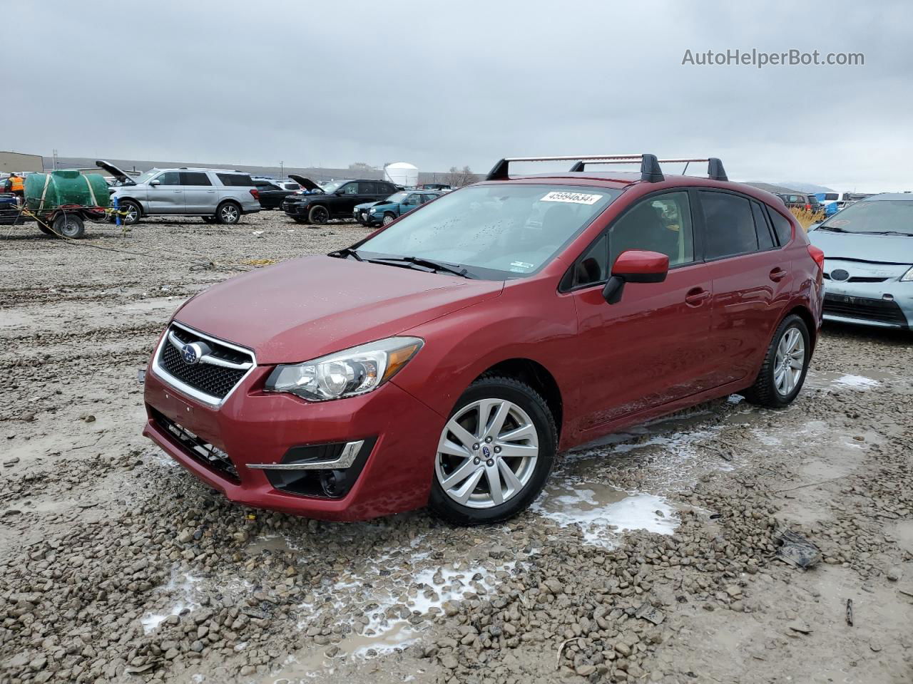 2016 Subaru Impreza Premium Burgundy vin: JF1GPAB69G8210695