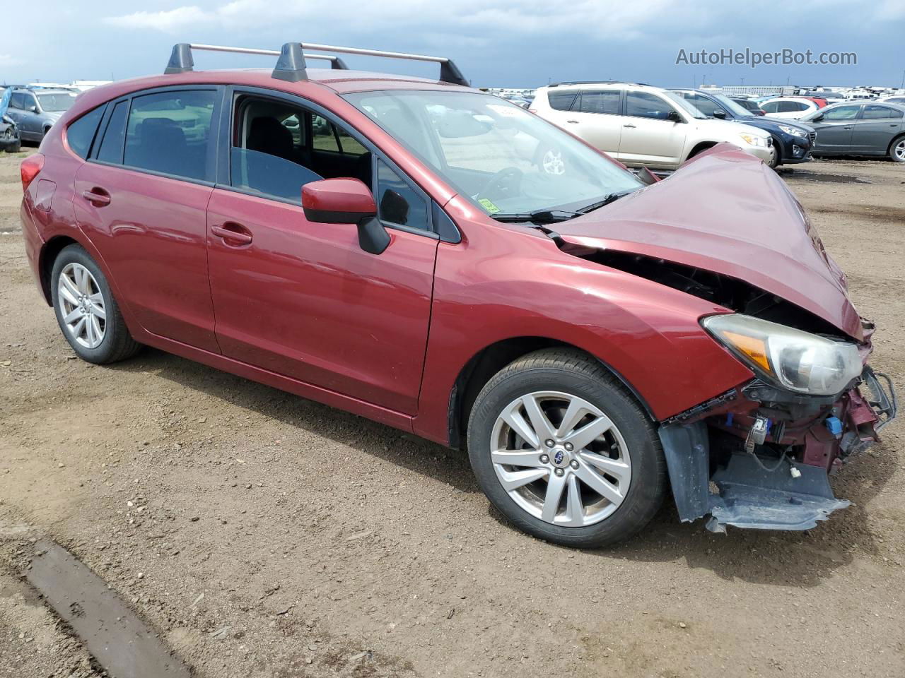 2016 Subaru Impreza Premium Red vin: JF1GPAB69G8241655