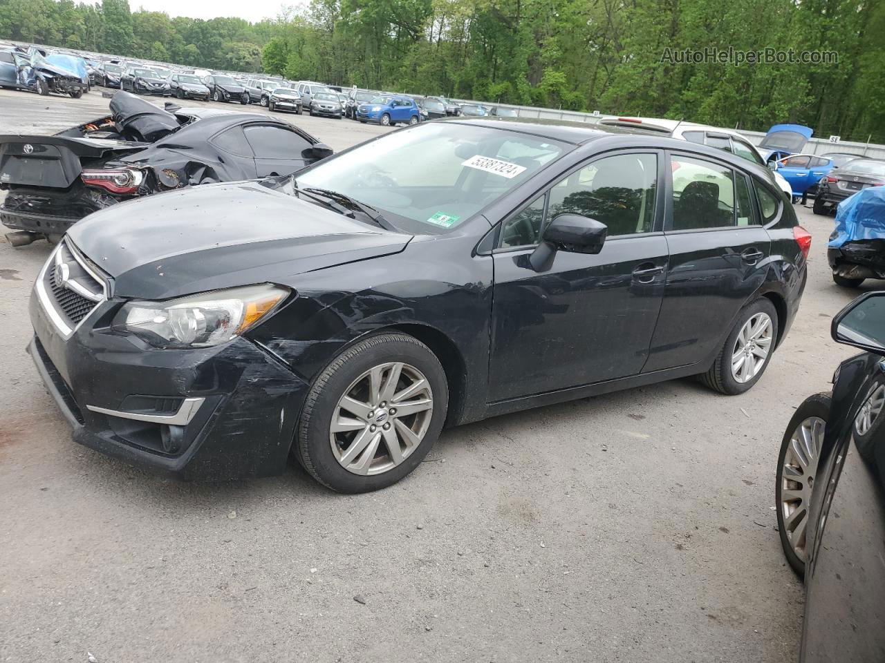 2016 Subaru Impreza Premium Черный vin: JF1GPAB69G8333574