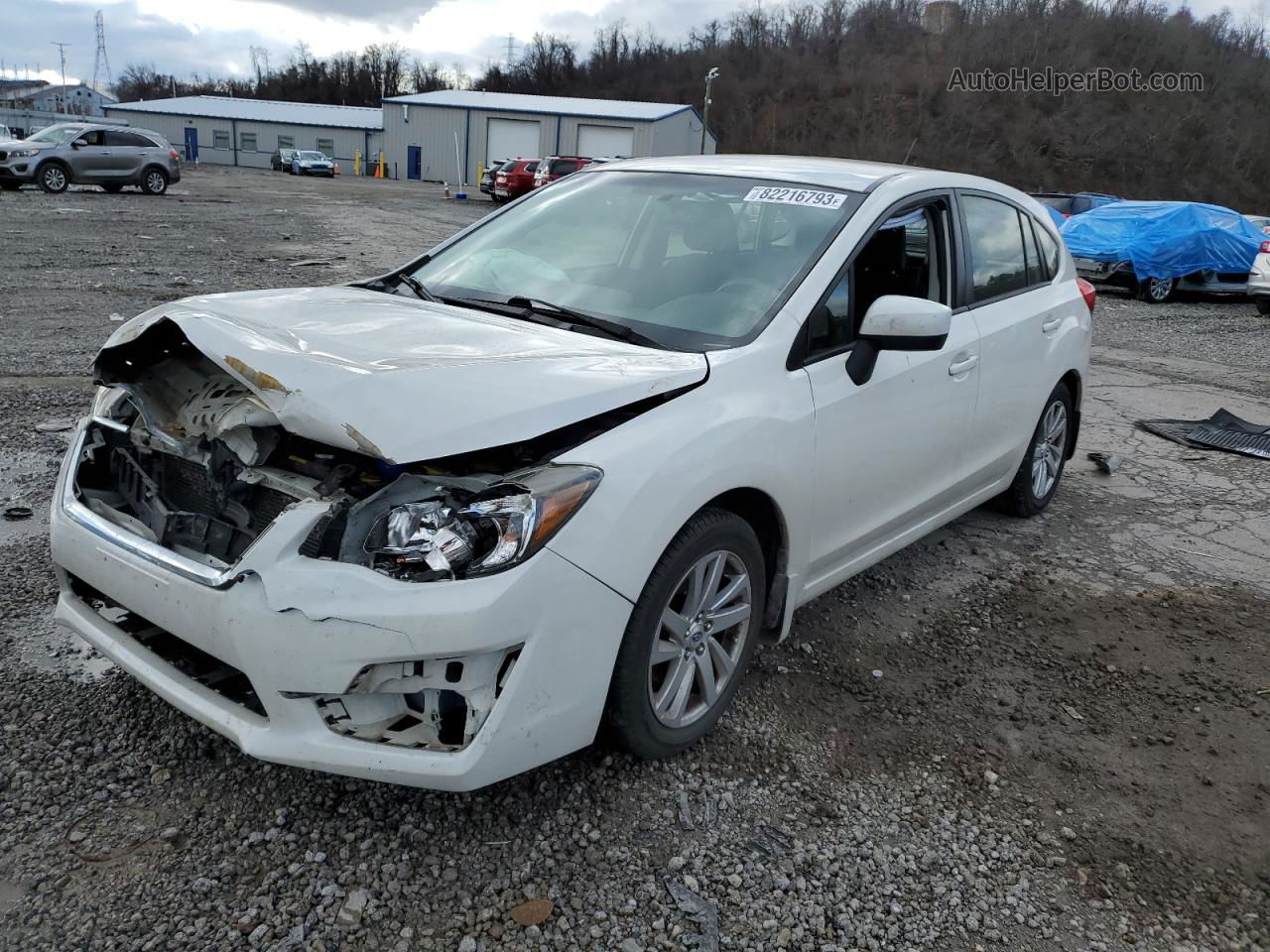 2016 Subaru Impreza Premium White vin: JF1GPAB6XG8252700