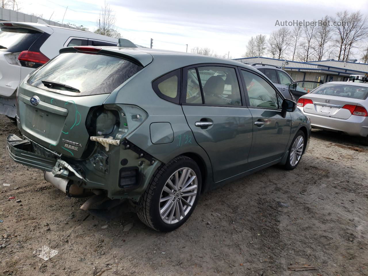 2016 Subaru Impreza Limited Зеленый vin: JF1GPAK64GH349553