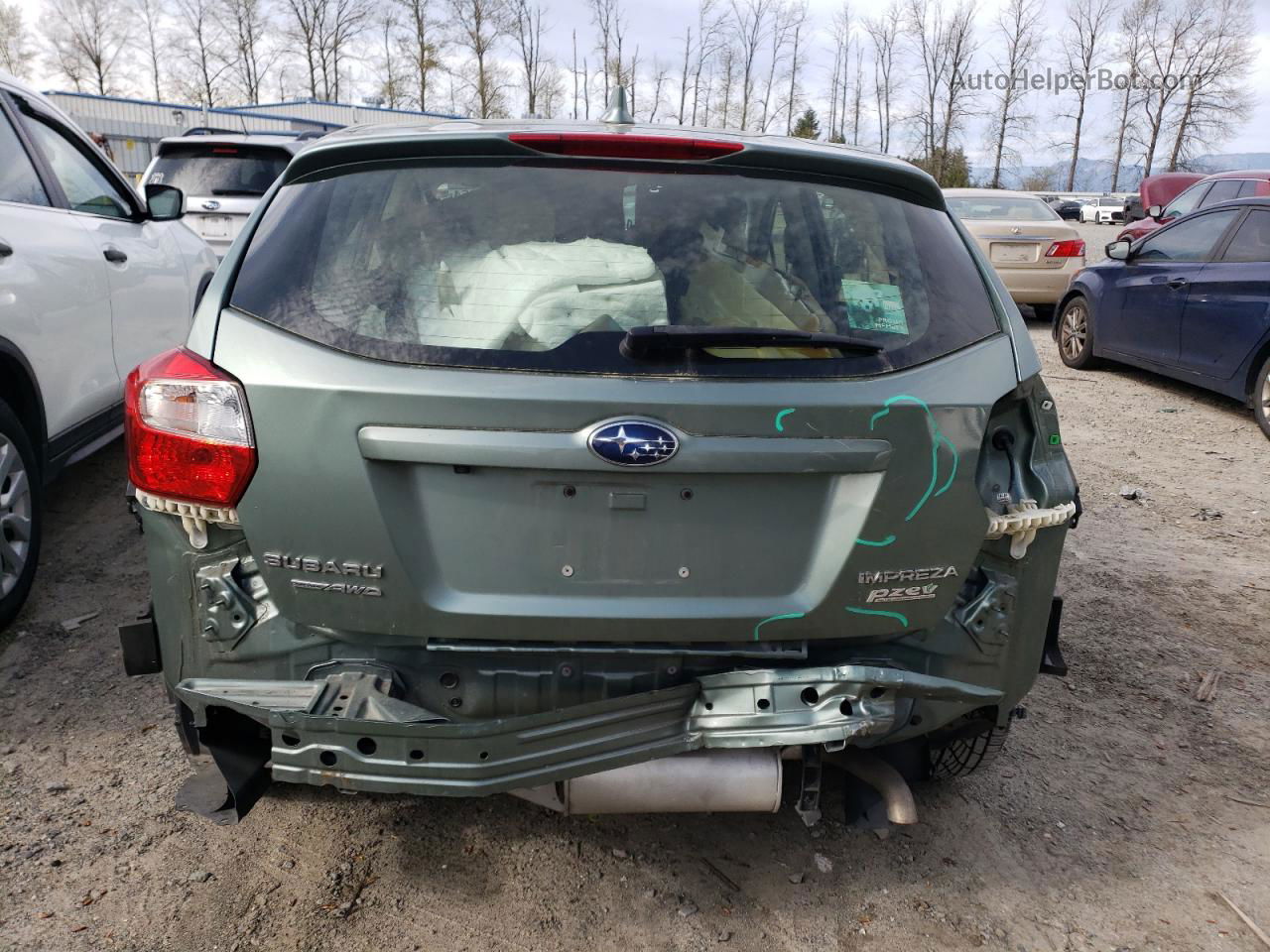 2016 Subaru Impreza Limited Green vin: JF1GPAK64GH349553