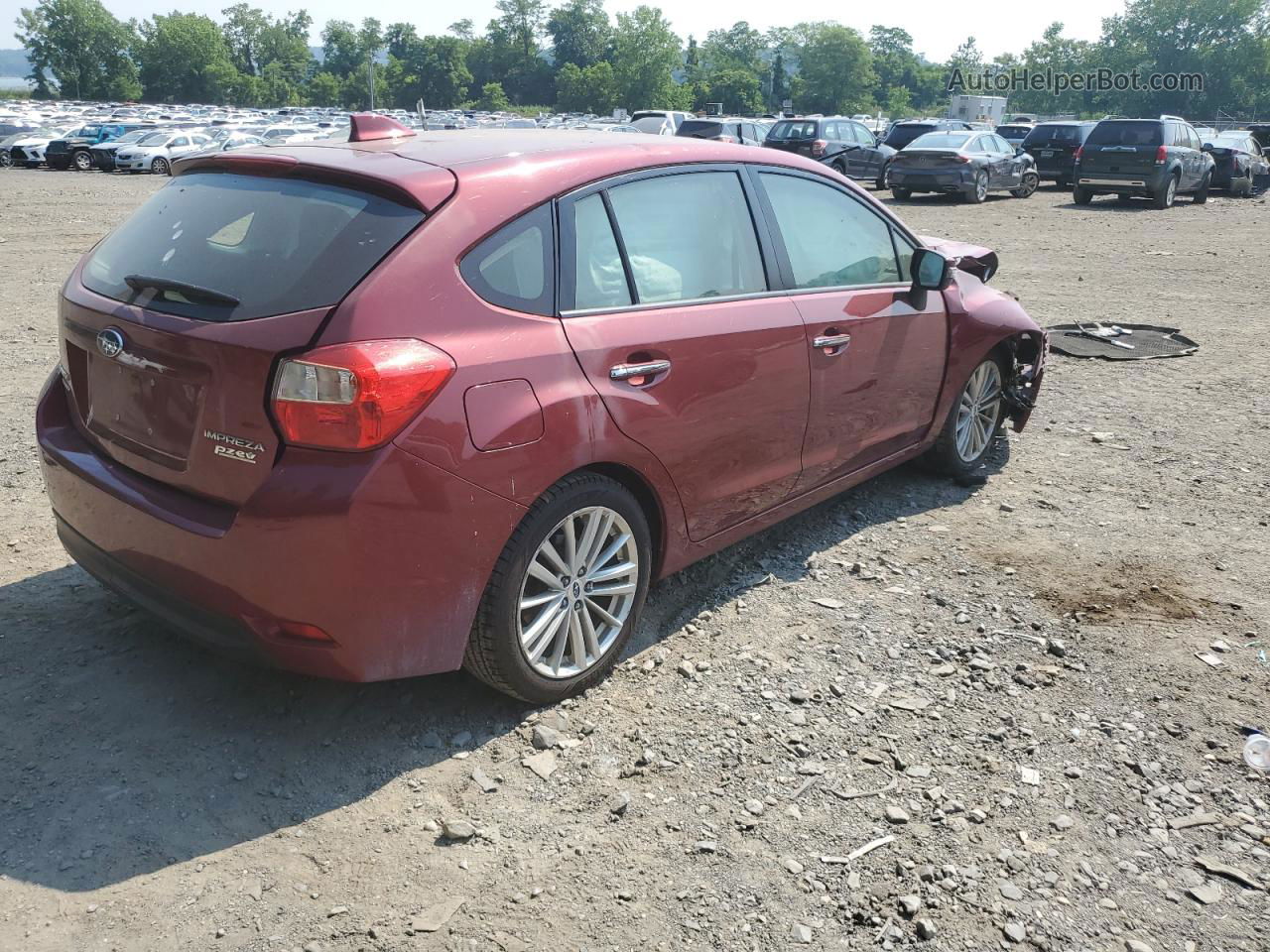 2016 Subaru Impreza Limited Burgundy vin: JF1GPAK65G8230409