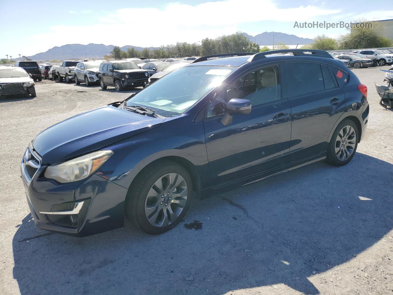 2016 Subaru Impreza Sport Premium Синий vin: JF1GPAP65GH219788