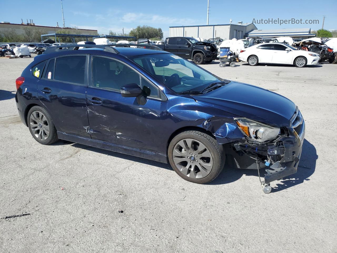 2016 Subaru Impreza Sport Premium Синий vin: JF1GPAP65GH219788