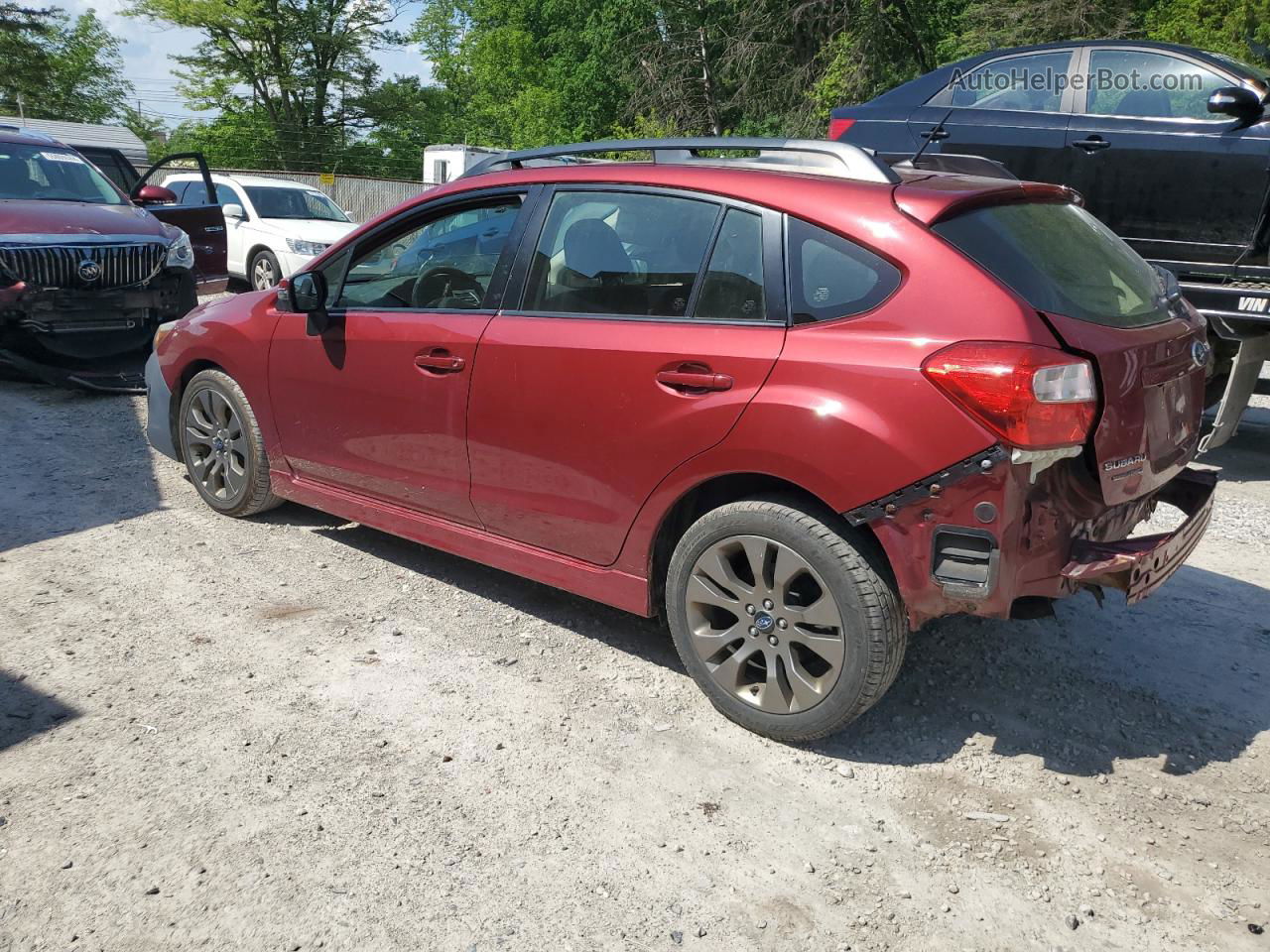 2016 Subaru Impreza Sport Premium Burgundy vin: JF1GPAP66GG336883