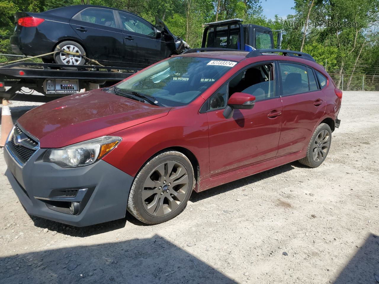 2016 Subaru Impreza Sport Premium Burgundy vin: JF1GPAP66GG336883