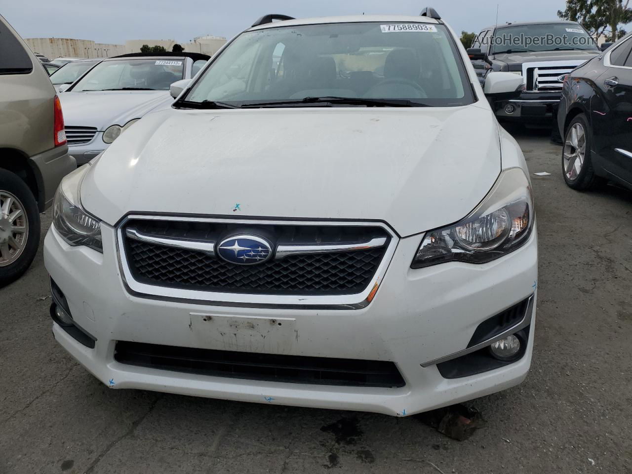 2016 Subaru Impreza Sport Premium White vin: JF1GPAP67G8350060