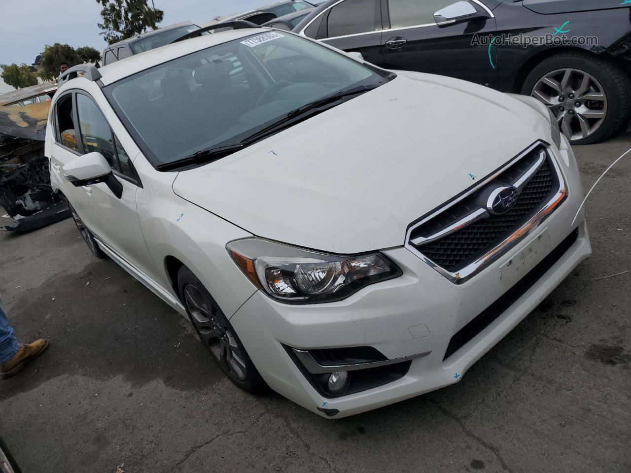 2016 Subaru Impreza Sport Premium White vin: JF1GPAP67G8350060