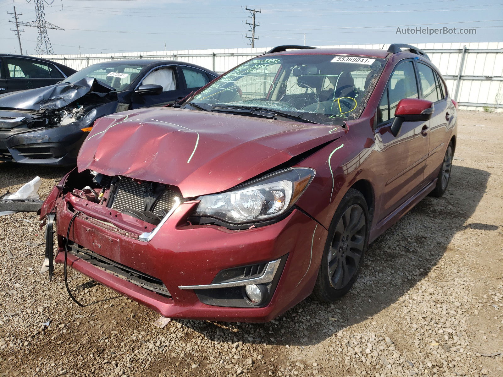 2016 Subaru Impreza Sport Premium Red vin: JF1GPAP6XG8237560