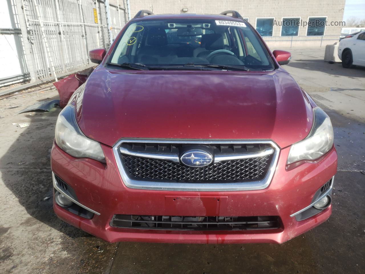 2016 Subaru Impreza Sport Burgundy vin: JF1GPAS62G8345453