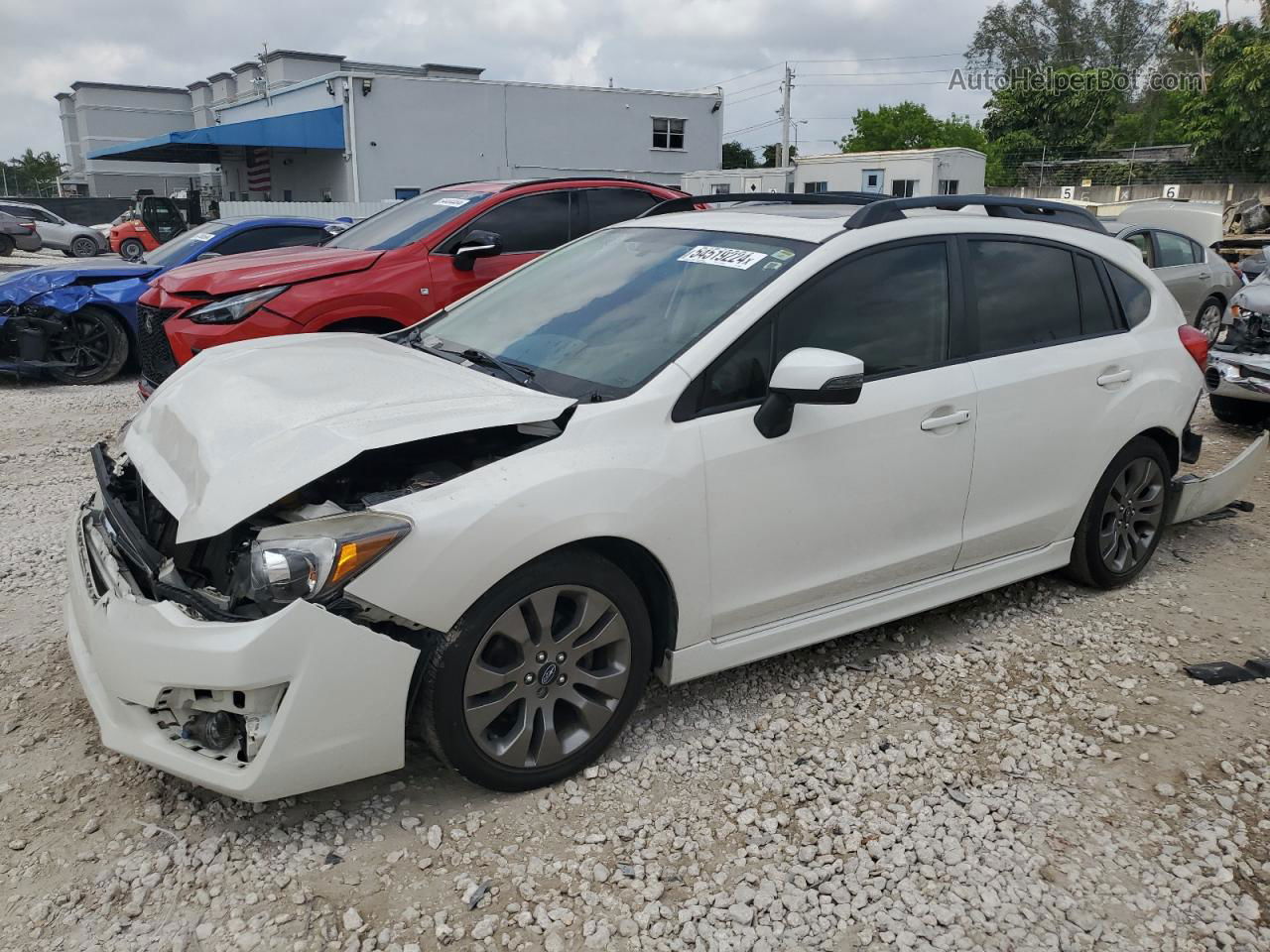 2016 Subaru Impreza Sport Limited White vin: JF1GPAY68G8220707