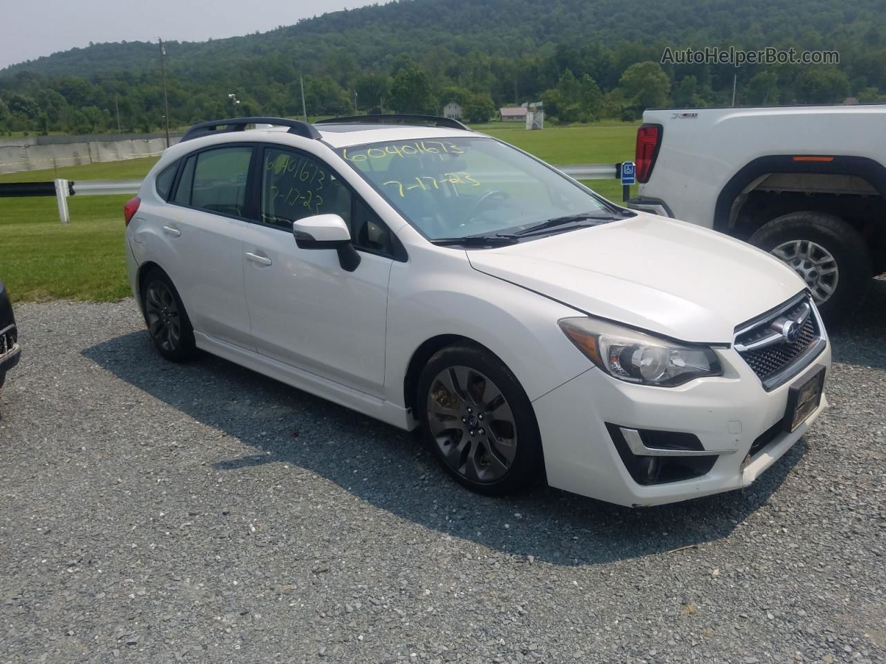 2016 Subaru Impreza Sport Limited White vin: JF1GPAY69G8282701