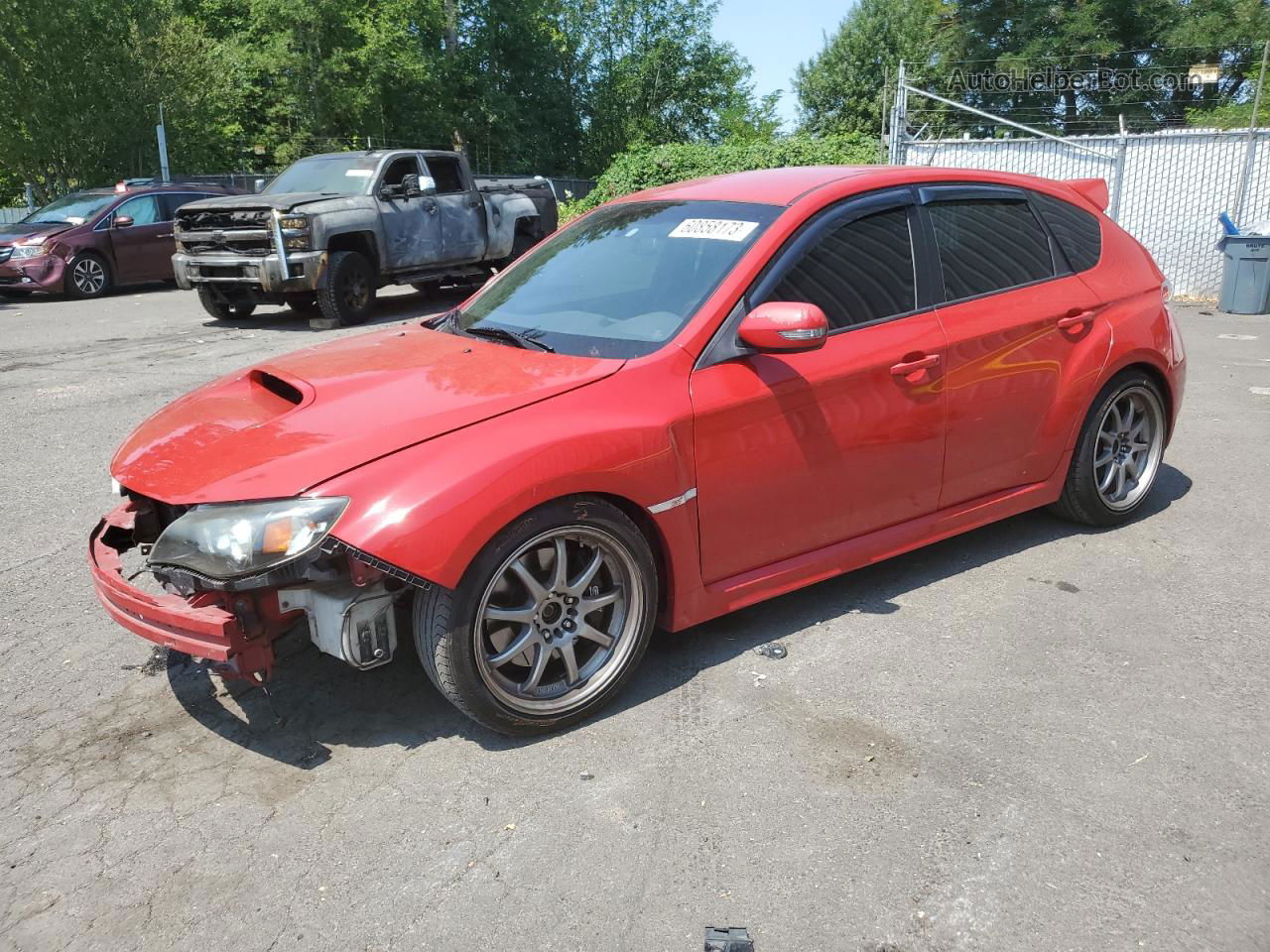 2009 Subaru Impreza Wrx Sti Red vin: JF1GR89659L800997