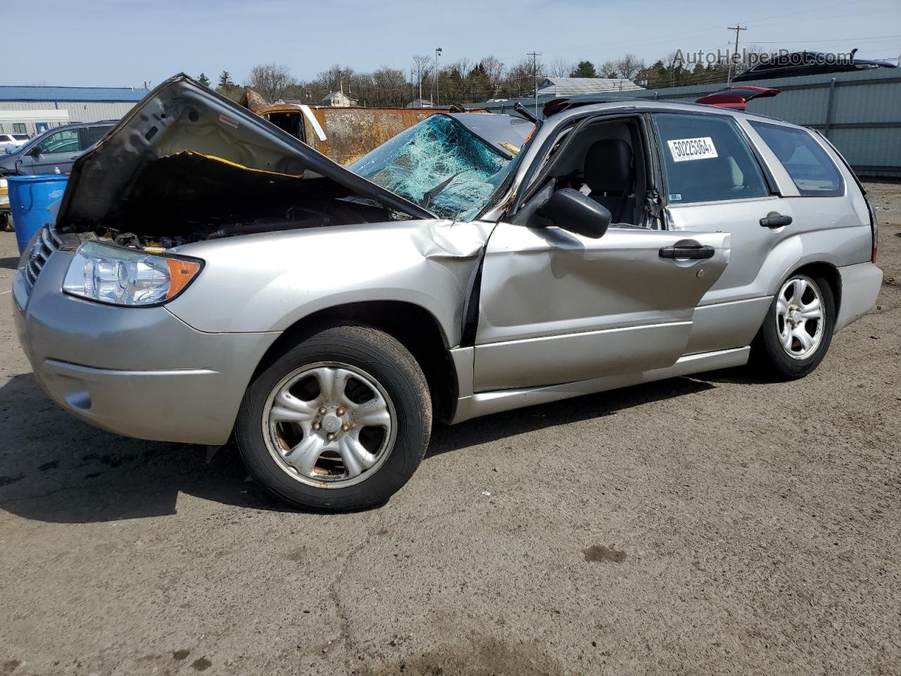 2006 Subaru Forester 2.5x Silver vin: JF1SG63676H701657