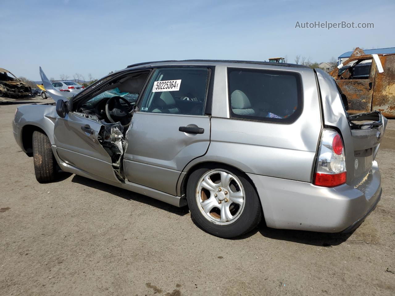 2006 Subaru Forester 2.5x Silver vin: JF1SG63676H701657