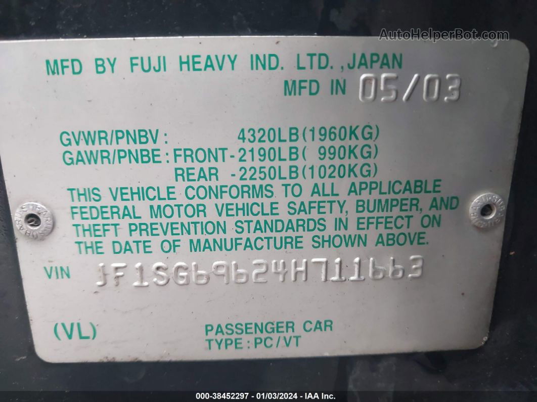 Price & History 2004 Subaru Forester 2.5xt 2.5l H-4 Dohc, Vvt