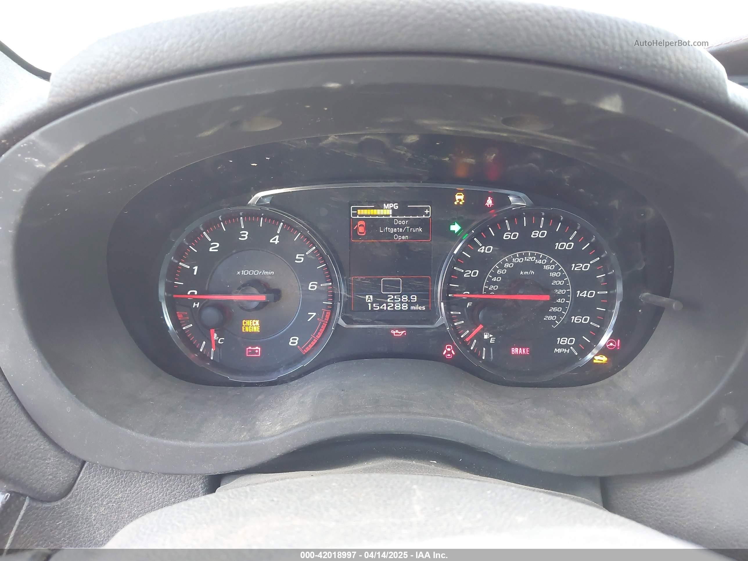 2018 Subaru Wrx   Black vin: JF1VA1A60J9838849