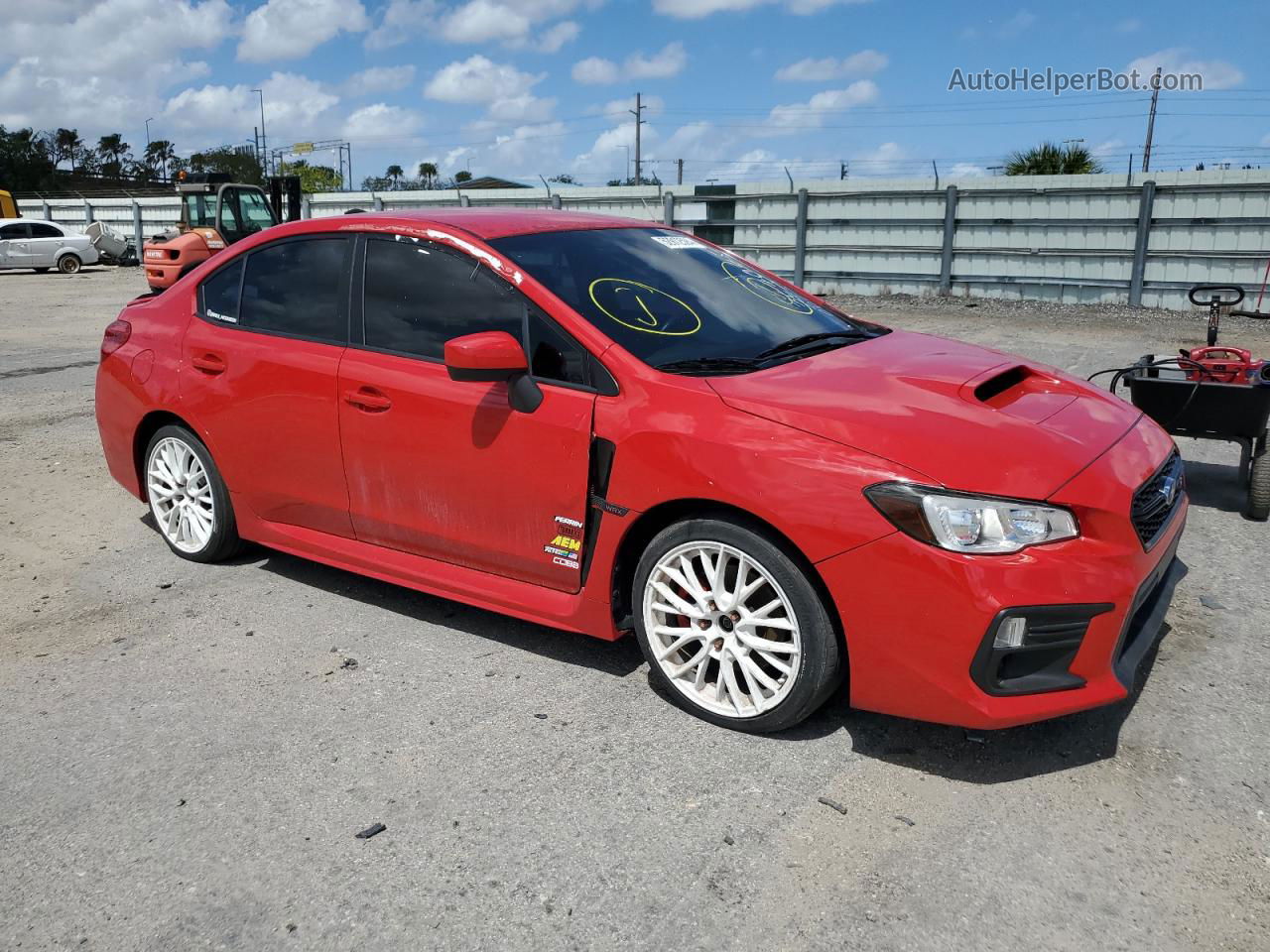 2018 Subaru Wrx Red vin: JF1VA1A61J9824927