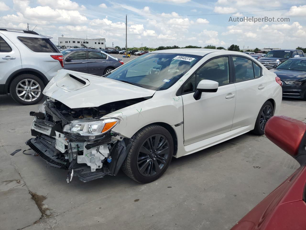 2020 Subaru Wrx  White vin: JF1VA1A69L9808204