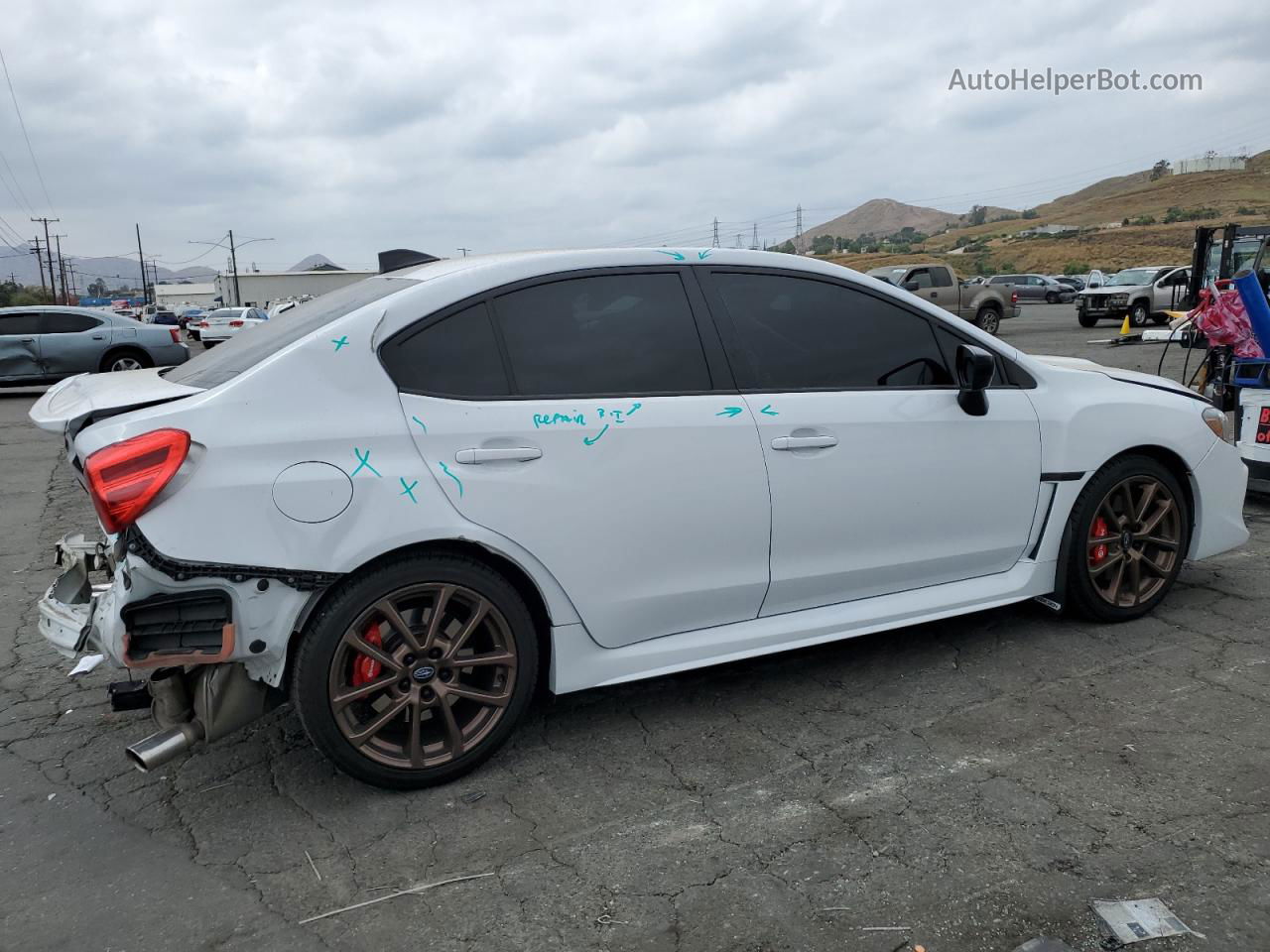 2020 Subaru Wrx Premium White vin: JF1VA1B63L9810772