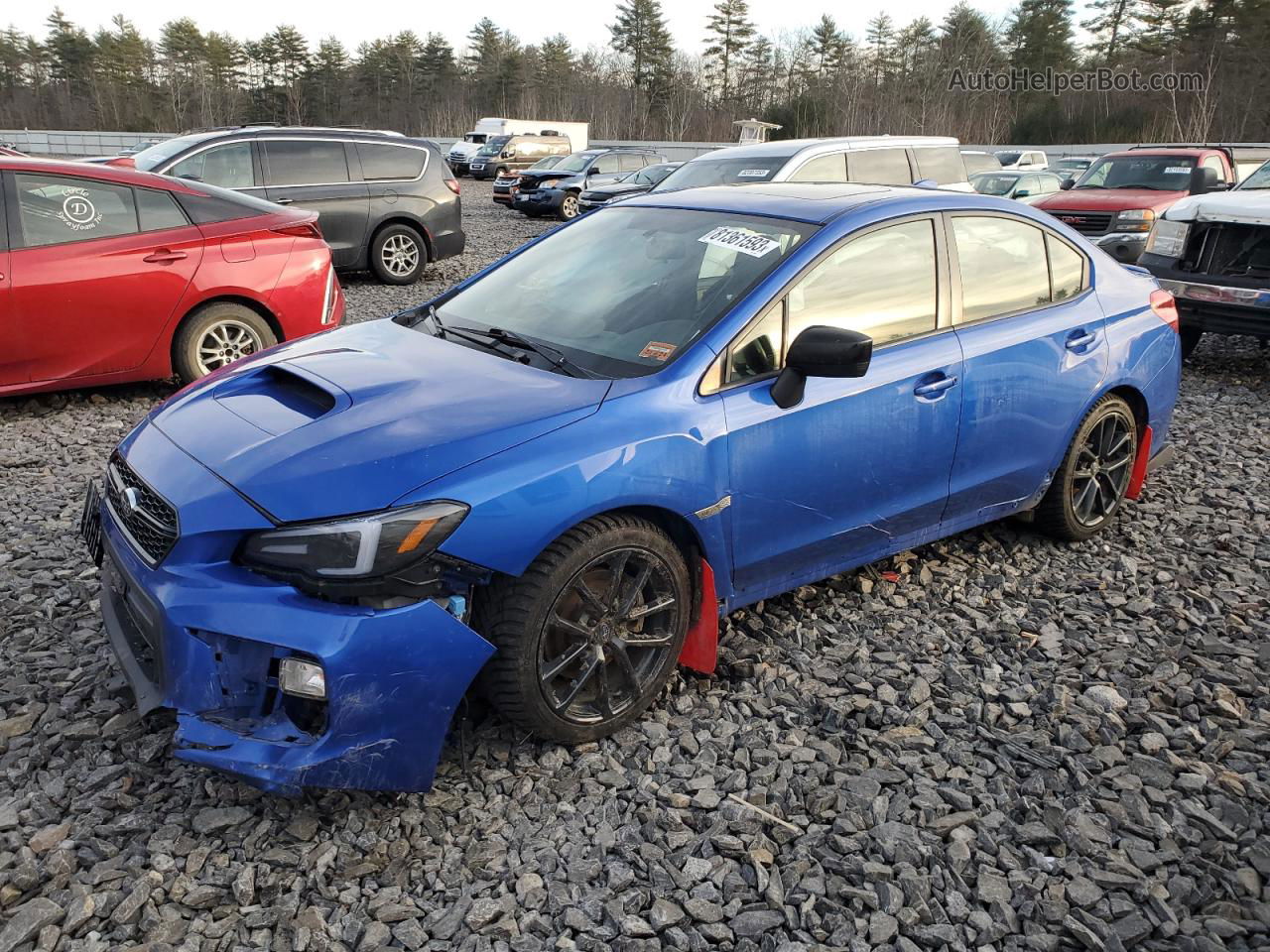 2018 Subaru Wrx Premium Blue vin: JF1VA1C60J9819425