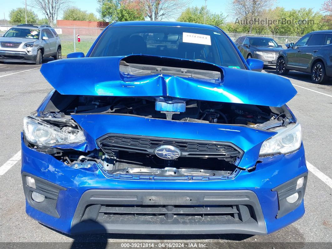 2018 Subaru Wrx Premium Blue vin: JF1VA1C60J9828142