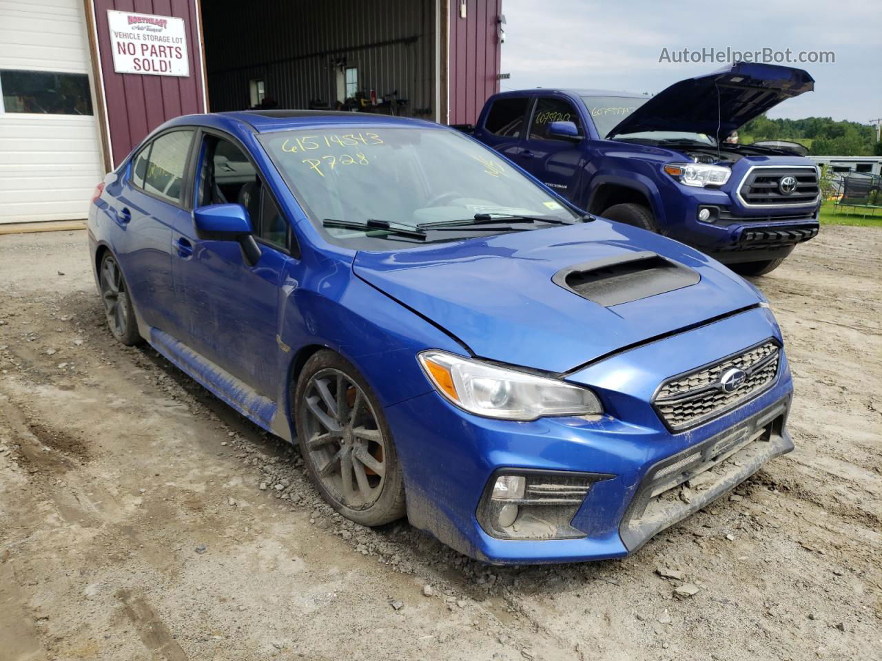 2018 Subaru Wrx Premium Blue vin: JF1VA1C60J9835155