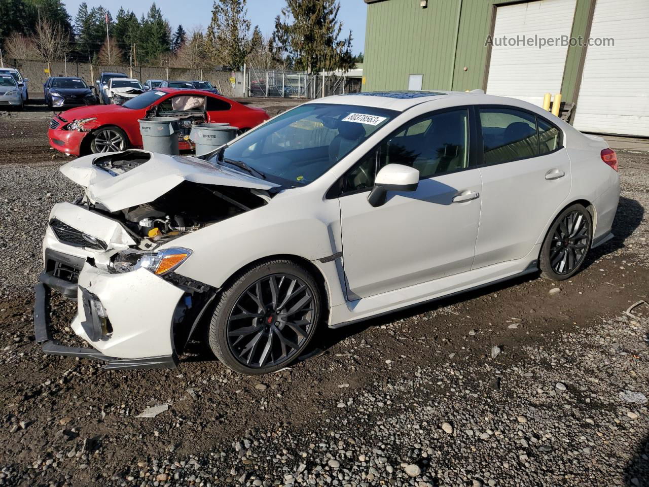 2018 Subaru Wrx Premium White vin: JF1VA1C64J9805169