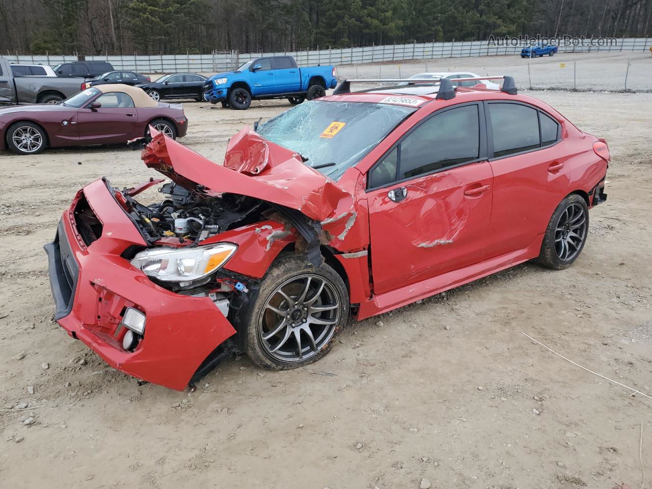 2018 Subaru Wrx Premium Red vin: JF1VA1C64J9809593