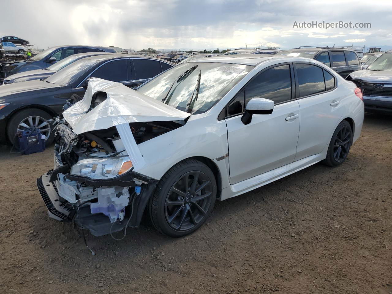 2018 Subaru Wrx Premium White vin: JF1VA1C65J9816259