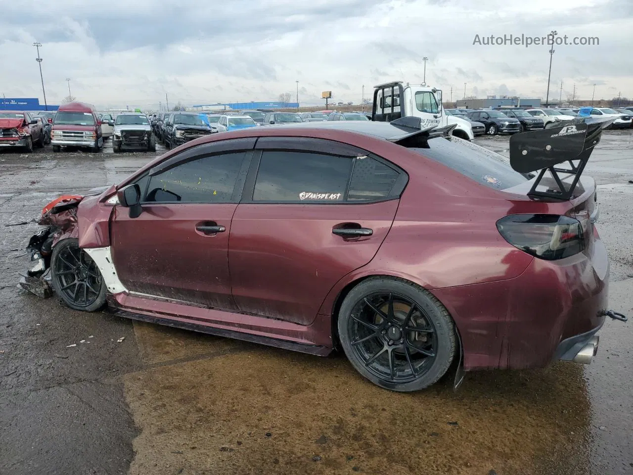 2018 Subaru Wrx Premium Бордовый vin: JF1VA1C65J9834695