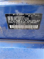 2021 Subaru Wrx Premium Blue vin: JF1VA1C65M9815455