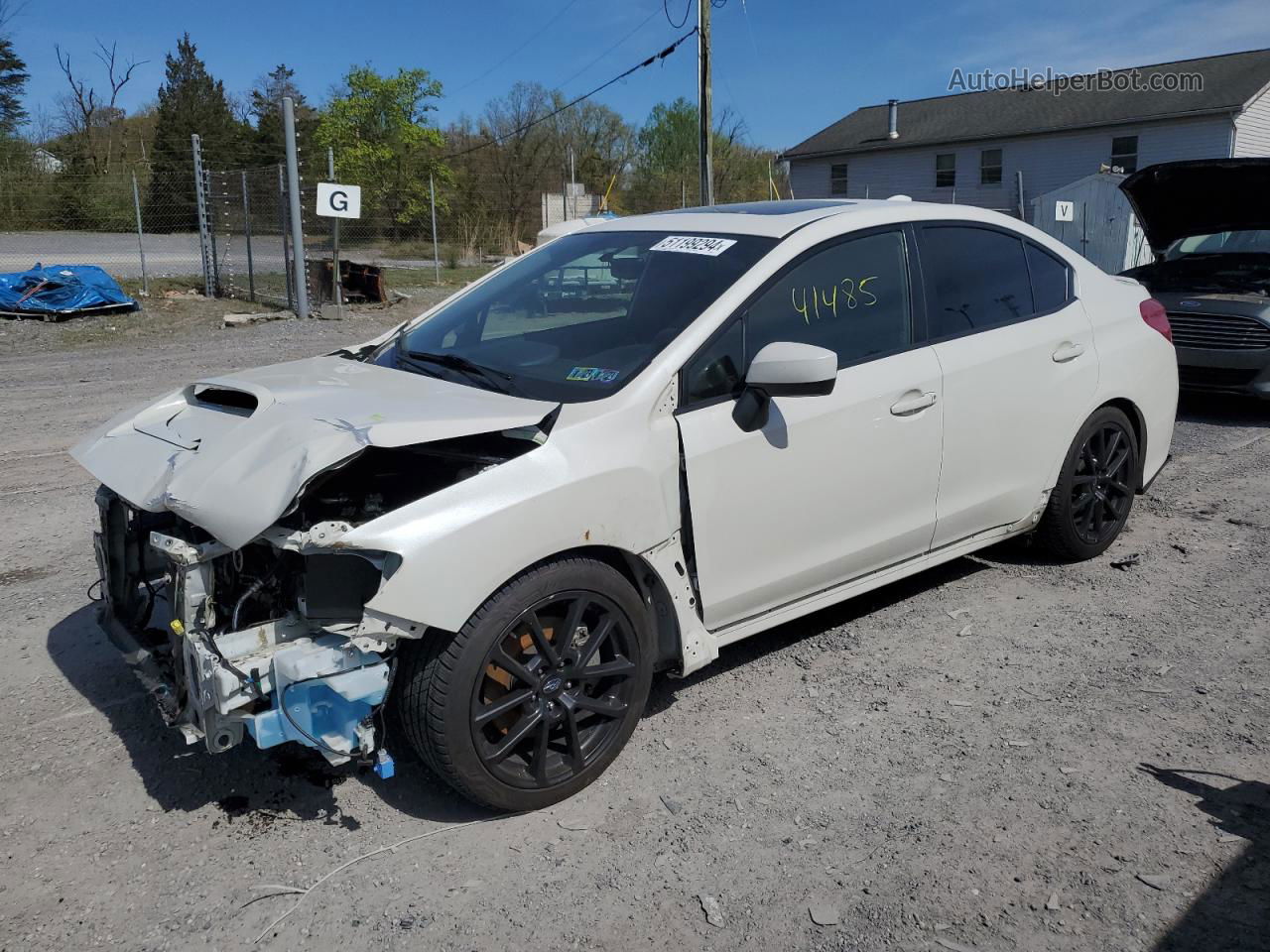 2020 Subaru Wrx Premium White vin: JF1VA1C66L9810621