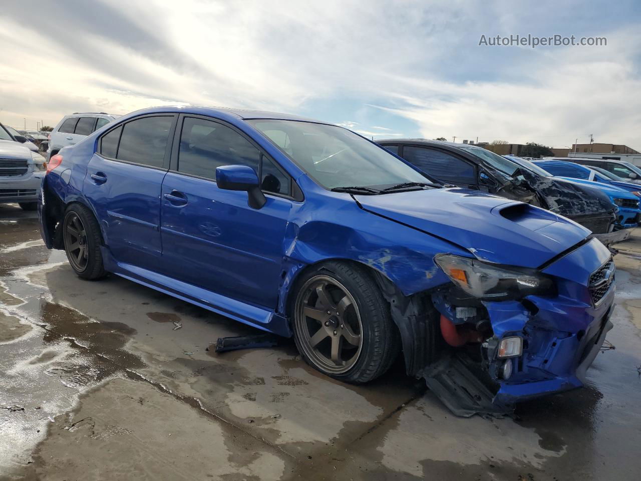 2018 Subaru Wrx Premium Blue vin: JF1VA1C69J8825441