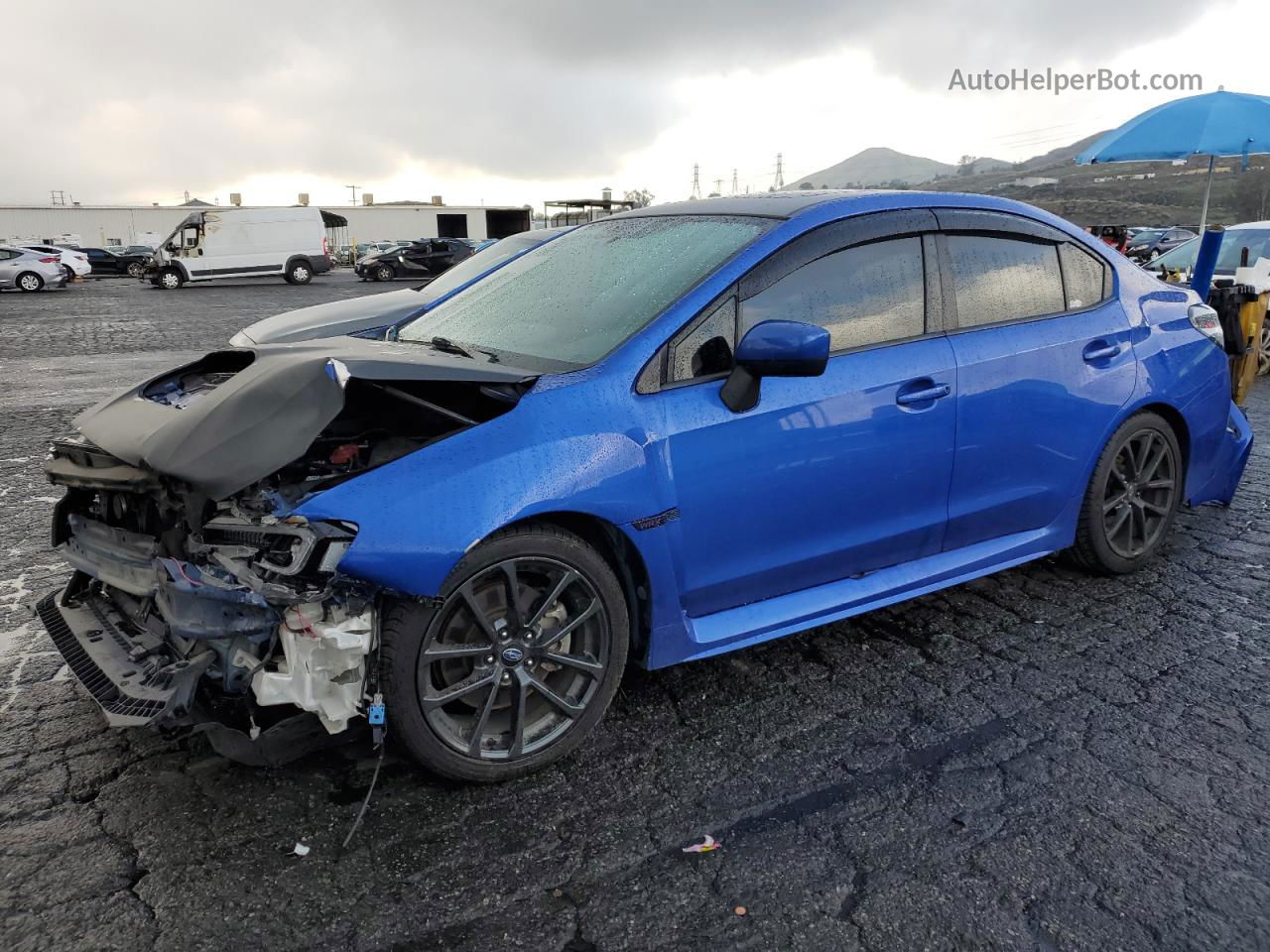 2018 Subaru Wrx Premium Синий vin: JF1VA1C6XJ8811550