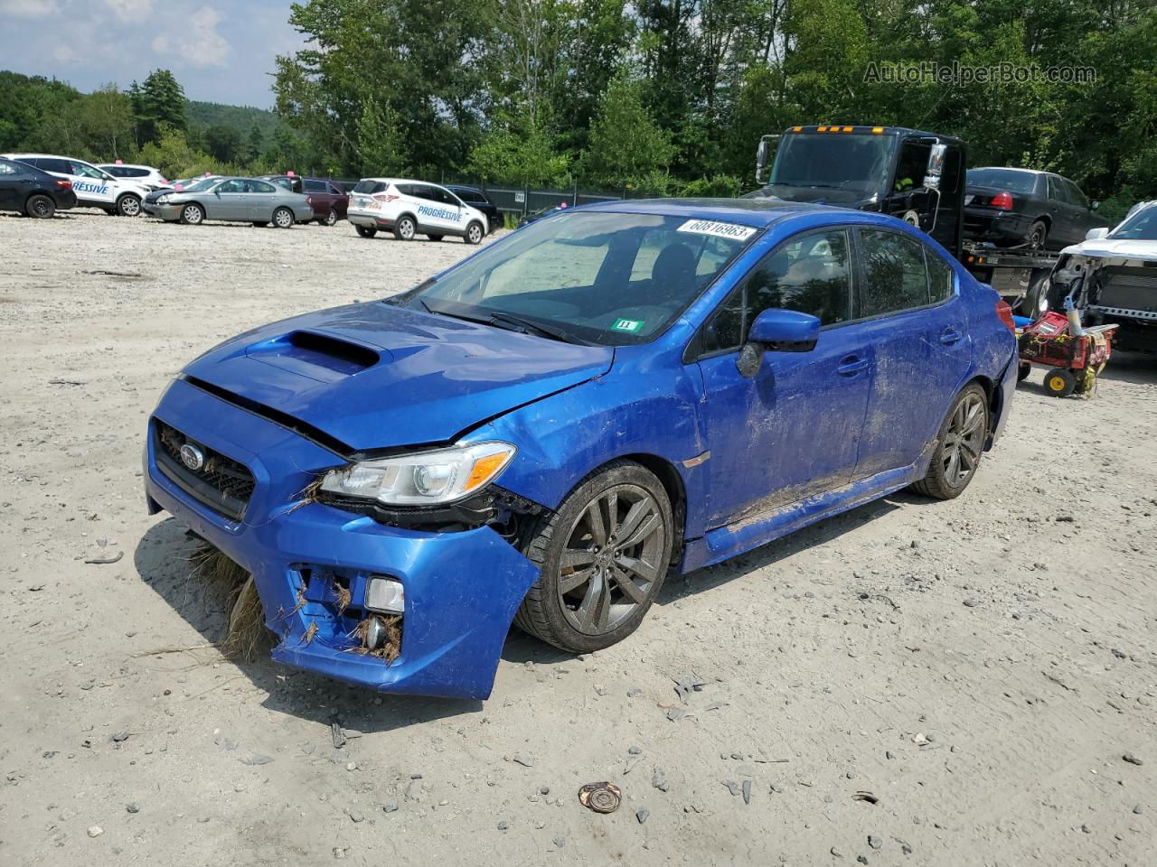 2017 Subaru Wrx Premium Синий vin: JF1VA1E66H9826273