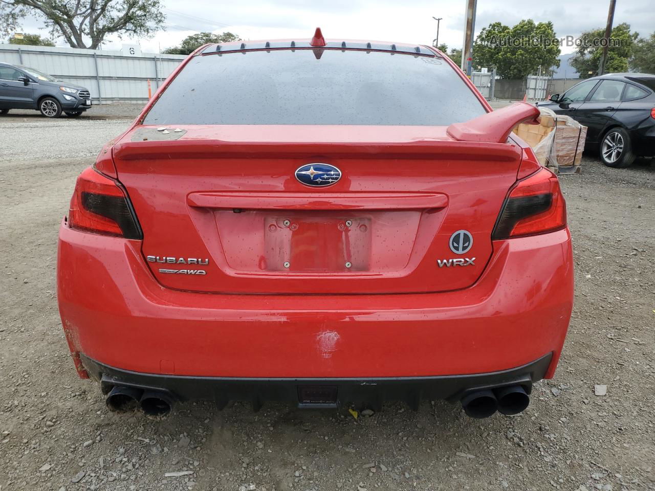 2018 Subaru Wrx Limited Red vin: JF1VA1F61J8833433