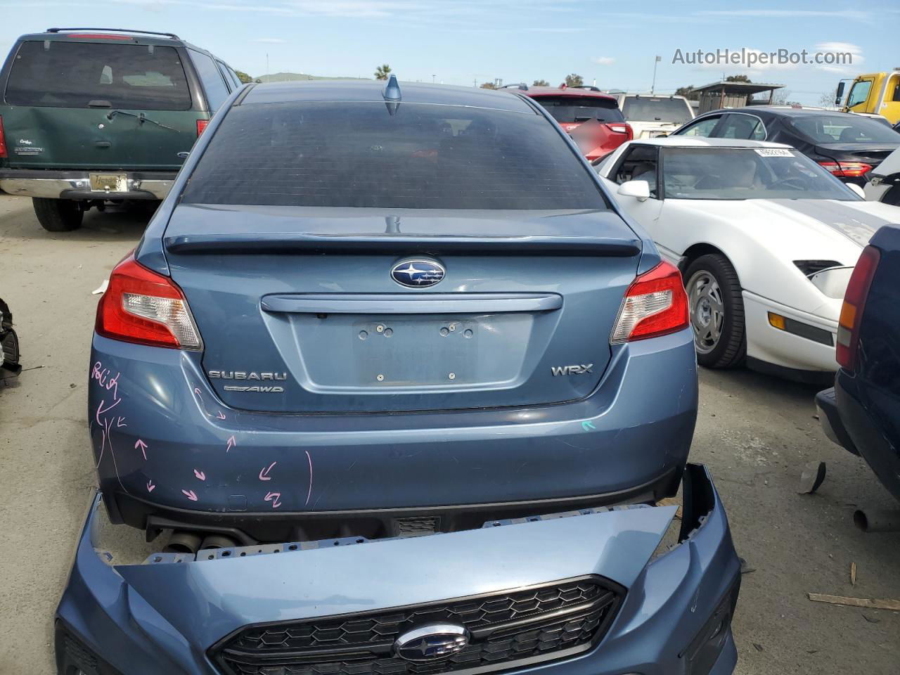 2018 Subaru Wrx Limited Blue vin: JF1VA1K6XJ9826240