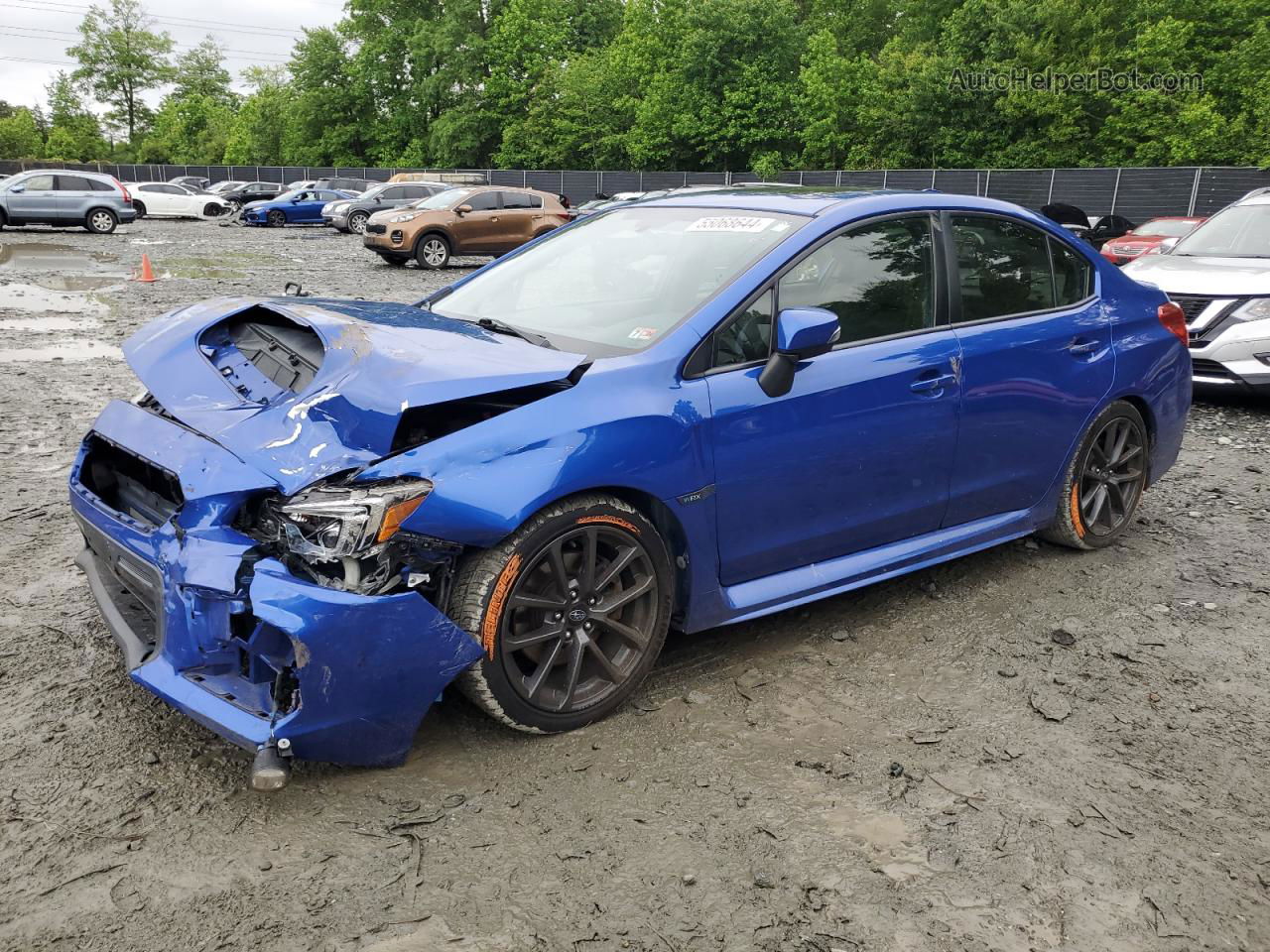 2018 Subaru Wrx Limited Blue vin: JF1VA1L66J8801436