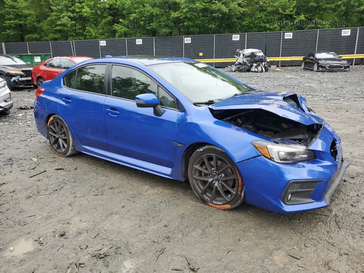 2018 Subaru Wrx Limited Blue vin: JF1VA1L66J8801436