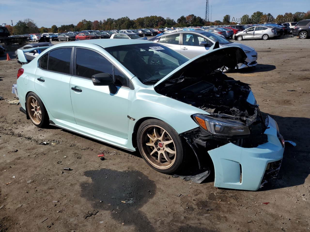 2020 Subaru Wrx Sti Turquoise vin: JF1VA2E60L9810861