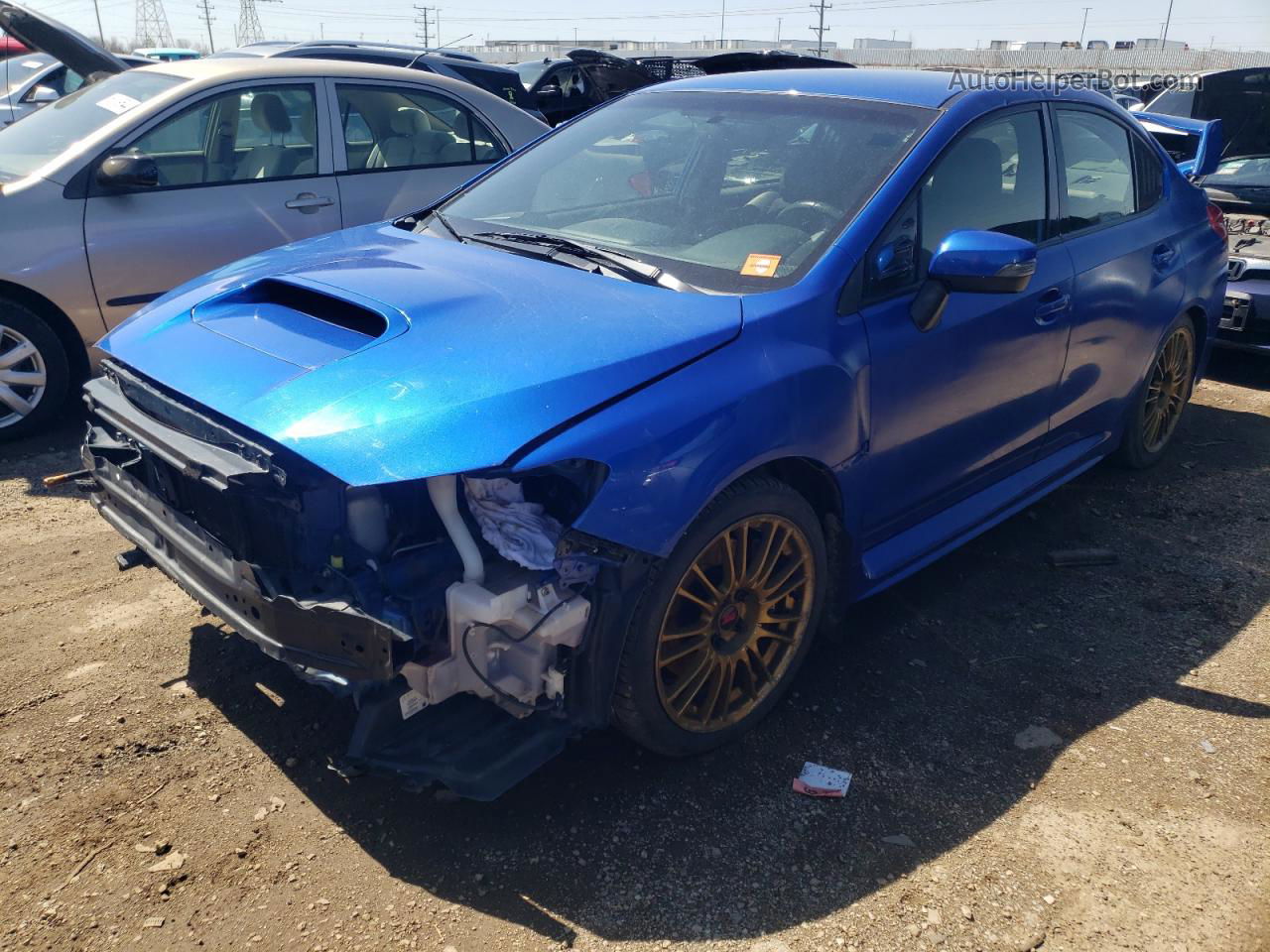 2017 Subaru Wrx Sti Blue vin: JF1VA2M61H9826186