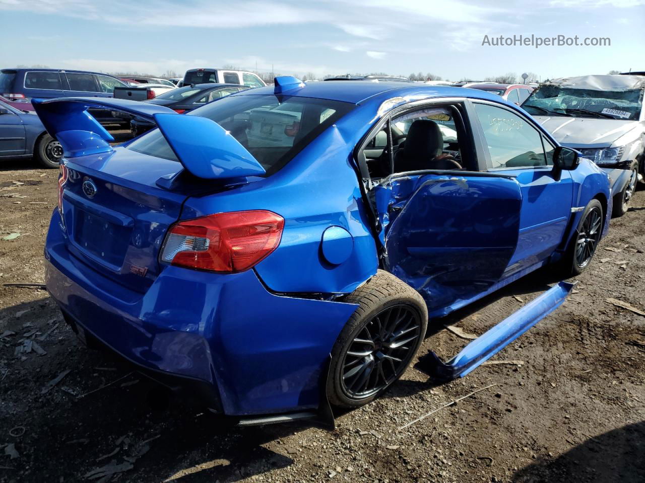 2017 Subaru Wrx Sti Blue vin: JF1VA2M62H9828836