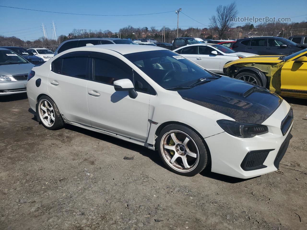 2018 Subaru Wrx Sti White vin: JF1VA2M67J9827963