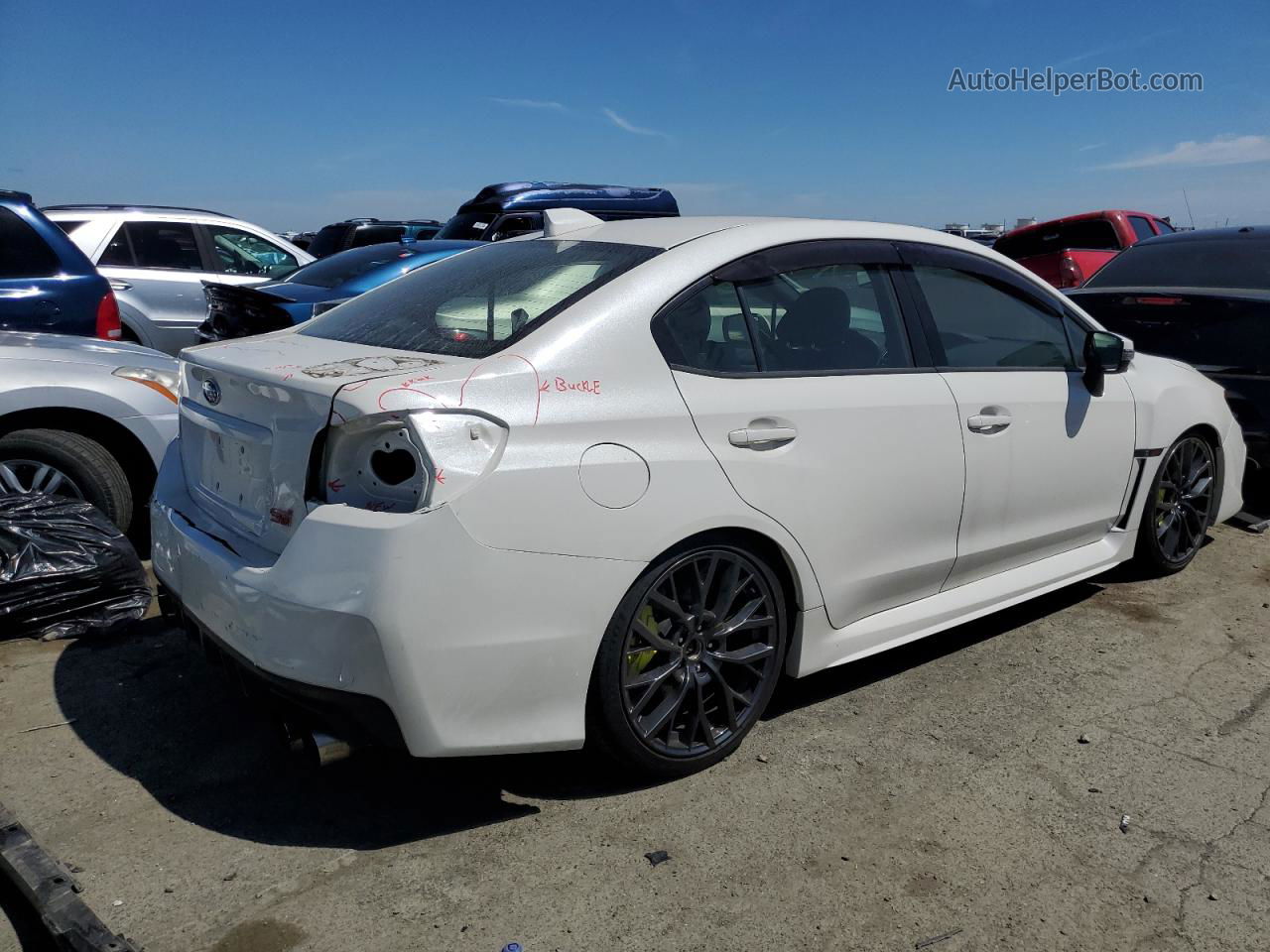 2018 Subaru Wrx Sti White vin: JF1VA2M67J9830328