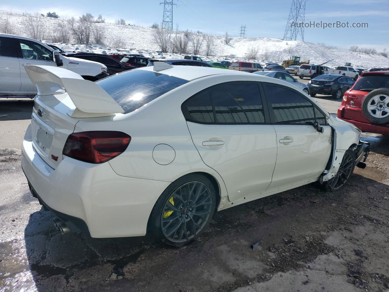 2018 Subaru Wrx Sti White vin: JF1VA2N61J9806413