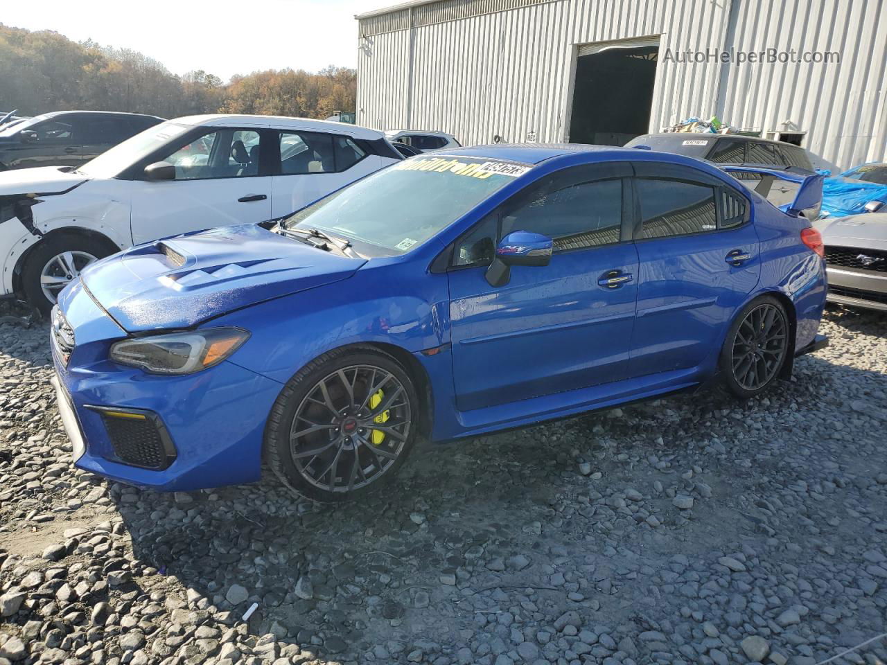 2018 Subaru Wrx Sti Синий vin: JF1VA2N68J9805033