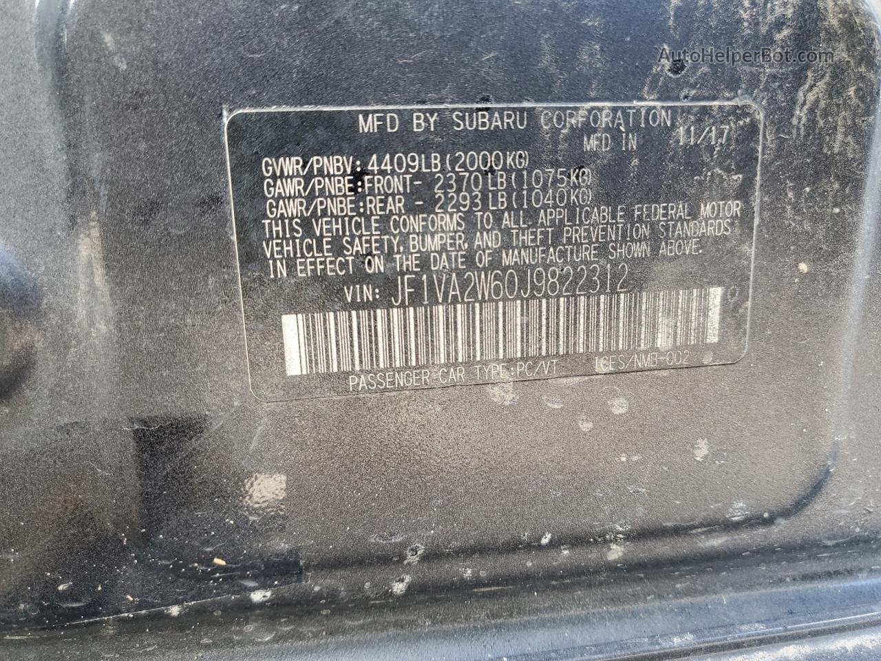 2018 Subaru Wrx Sti Limited Угольный vin: JF1VA2W60J9822312
